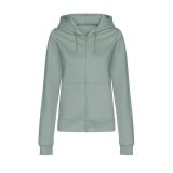 Dámská mikina (Just Hoods WOMEN'S COLLEGE ZOODIE) > zelená (dusty) > 2XL
