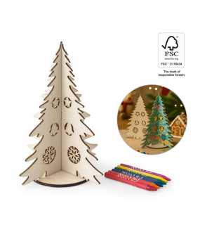 Dřevěný stromek k vybarvení > béžová (light natural)