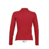 Dámská polokošile(SOLS PODIUM WOMENS LONG SLEEVE PIQUE POLO SHIRT)>červená>L