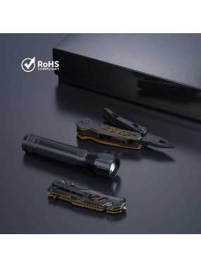 Sada multifunkční nářadí nůž a baterka > žlutá