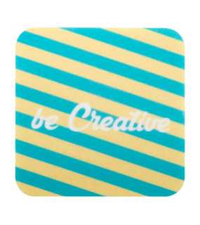 RPET podtácek z filcu, čtverec > bílá