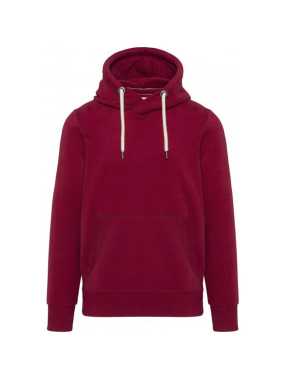 Pánská mikina (KARIBAN HOODED SWEATSHIRT)>červená (vintage dark)>XL