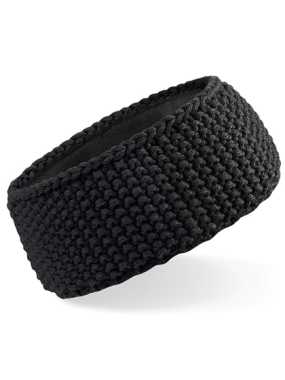 Unisex čelenka (Beechfield Slopeside Waffle Headband) > černá