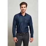 Pánská košile (PREMIER MEN'S JEANS STITCH DENIM SHIRT)>černá (denim)>S