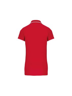 Dámská polokošile (KARIBAN LADIES SS POLO SHIRT)>červená / bílá / modrá (navy)>S
