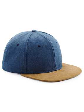 Unisex kšiltovka (Beechfield Suede Peak Snapback) > modrá (denim blue)