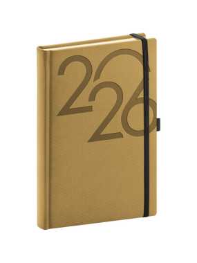 Diář (Ajax 2026) - 15 x 21 x 3 cm > zlatá > denní A5