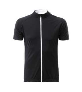 Pánské triko(JN Mens Bike-T Full Zip)>černá / bílá>3XL