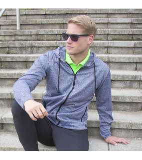 Pánská mikina (SPIRO MENS HOODED TEE-JACKET)>šedá (marl)>L