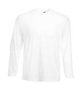 Pánské tričko (FRUIT OF THE LOOM Valueweight Long Sleeve T)>bílá>XL