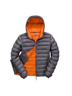 Pánská bunda (RESULT Mens Snow Bird Hooded Jacket)>šedá / oranžová>L
