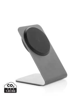 Magnetický bezdrátový stojánek 15W Terra z RCS rec. hliníku > šedá