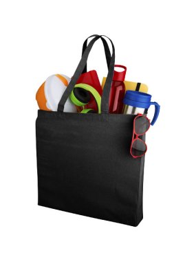 Bavlněná taška > přírodní / černá (solid)