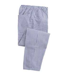 Pánské kalhoty (PREMIER PULL ON CHEF'S TROUSER)>modrá (navy) / bílá (check)>S
