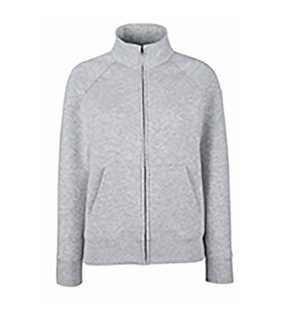 Dámská mikina (FRUIT OF THE LOOM Lady-Fit Sweat Jacket)>šedá (heather)>L