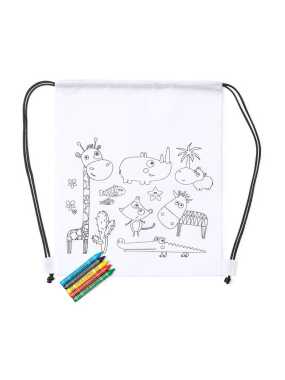 Vybarvovací sáček se šňůrkou ke stažení > bílá