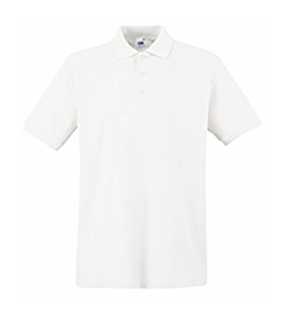 Pánská polokošile (FRUIT OF THE LOOM Premium Polo )>bílá>L