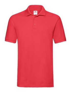 Pánská polokošile (FRUIT OF THE LOOM Premium Polo )>červená>XL