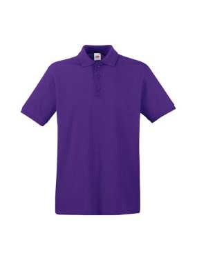 Pánská polokošile (FRUIT OF THE LOOM Premium Polo )>fialová>3XL