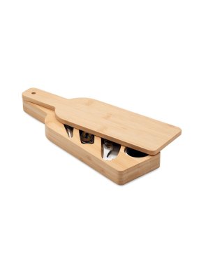 Sada na víno ve tvaru láhve > hnědá (wood)