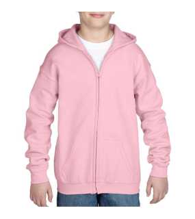 Dětská mikina(GILDAN HEAVY YOUTH FULL ZIP HOODED SWEATSHIRT)>růžová (light)>L