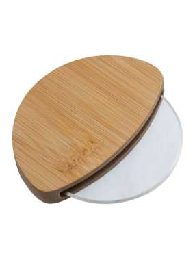 Pizzový kráječ z bambusu > béžová