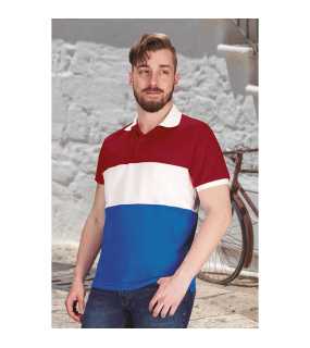 Pánská polokošile (VARSITY) > červená (lotto) / bílá / modrá (royal) > L