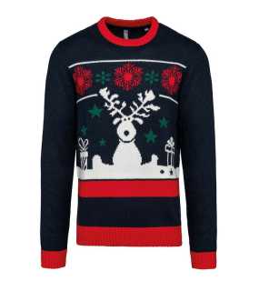 Unisex svetr (UNISEX CREW NECK CHRISTMAS JUMPER) > modrá (night navy) > M