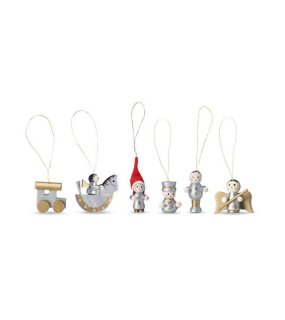 Sada 6 vánočních ozdob> vícebarevná