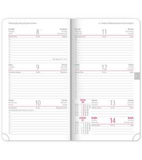 Diář (Aprint Top 2026) - 9 x 15,5 x 1 cm > černá > kapesní týdenní