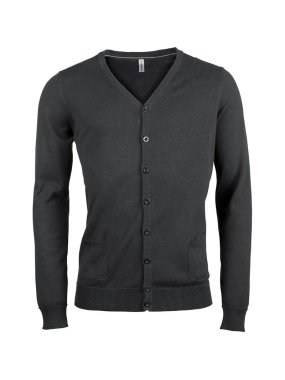 Pánský svetr (KARIBAN MEN'S CARDIGAN)>černá>M