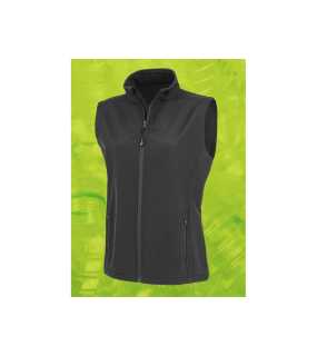 Dámská vesta (RESULT Womens Recycled 2-Layer Printable Softshell Bodywarmer) > černá > M