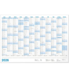 Roční kalendář 2026, A2, 59,4 x 42 cm