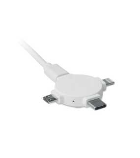 Nabíjecí kabel 3 v 1 > bílá