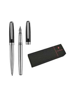 Sada kuličkového a plnícího pera "PIERRE CARDIN" > stříbrná/černá