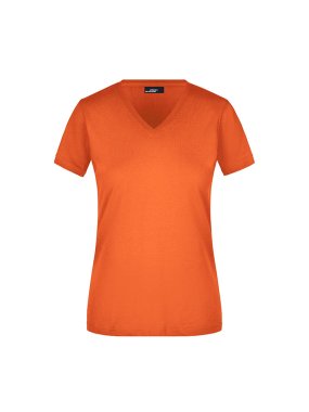 Dámské tričko (JN Ladies' Slim Fit V-T)>oranžová (dark)>2XL