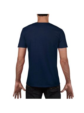 Unisex triko(GILDAN SOFTSTYLE ADULT V-NECK T-SHIRT)>modrá (navy)>XL