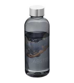 Láhev> transparentní černá / stříbrná