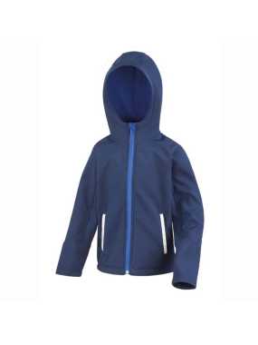 Dětská bunda (RESULT Core Junior Hooded Soft Shell)>modrá (navy) / modrá (royal)>S