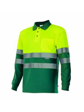 Pánská polokošile (VELILLA HV LS TWO-TONE POLO) > zelená/žlutá (hi-vis) > 5XL