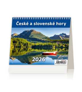 Stolní kalendář (České a slovenské hory 2026) - 17,1 x 16,4 cm