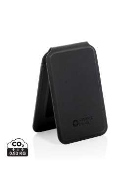 Magnetická peněženka na telefon Magstand RCS z recykl. PU > černá