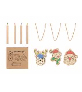 Sada dětských dřevěných ozdob > dřevo