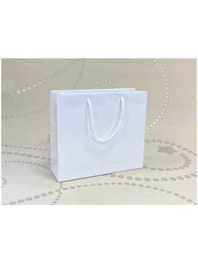 Papírová taška (LUXURY LINE) > bílá > 38x13x31 cm
