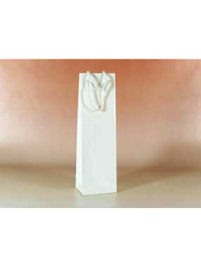 Papírová taška (LUXURY LINE) > bílá > 12x9x39 cm