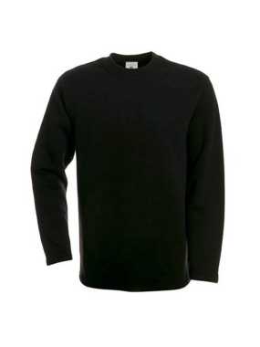 Unisex mikina (B&C OPEN HEM)>černá>S