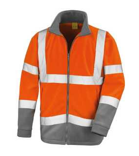 Unisex mikina (RESULT SAFETY microfleece)>oranžová / šedá (workguard)>L