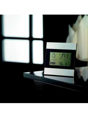 Meteostanice s hodinami> stříbrná (matt)