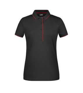 Dámská polokošile(JN Ladies Polo Stripe)>černá / červená>L