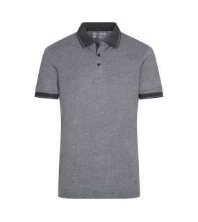 Pánská polokošile (J&N MEN'S HEATHER POLO)>černá (melange) / černá>L